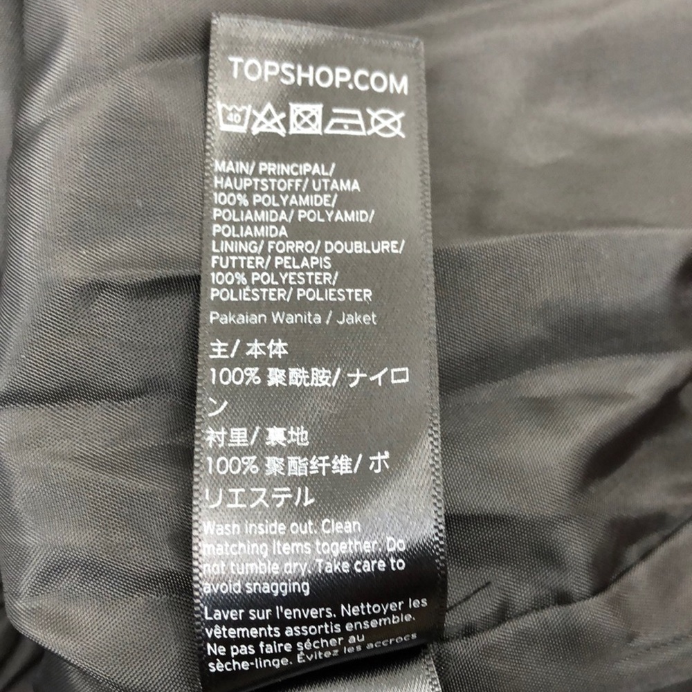 TOPSHOP Check Windbreaker Zip Up Jacket, NWT - Picture 8 of 8